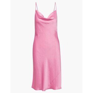 Wilfred Aritzia Only Satin Cowlneck slip dress - Bubble Pink 2XL